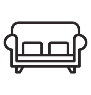 Bir iki kişilik olmak yastıklı yumuşak mobilya rahat heykelde kanepe oturmuş  