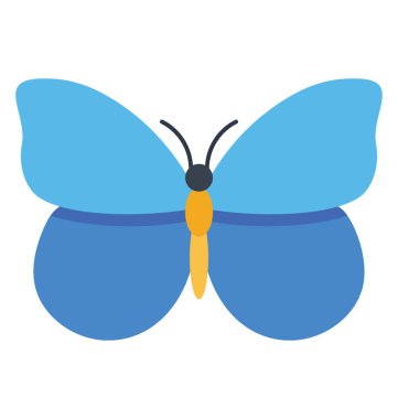Mavi lepidoptera kelebek için en iyi tasarım simgesi 