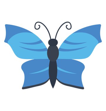 Bir kuş, birdwing kelebek için simge gibi çiçek kanatlı kelebek