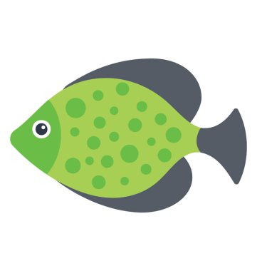 Tatlı su yeşil renkli balık suda balık tasvir 