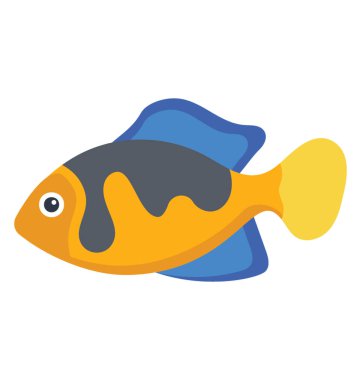 Hani turuncu gövdeli ve mavi yüzgeç platyfish tasvir eden bir tatlı su balığı 