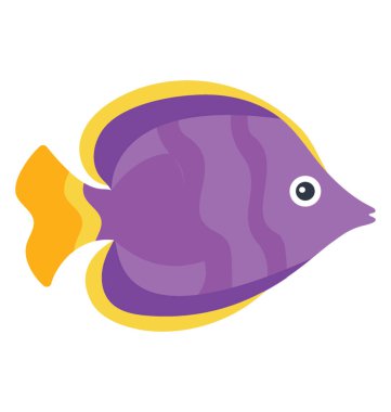 Geniş gövde ve küçük balık fishtail, Karayip sahip bir balık