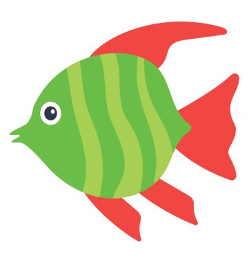 Sevimli çizgi balık akvaryum ve Evcil hayvan balık hakkında bir fikir gösterilen 