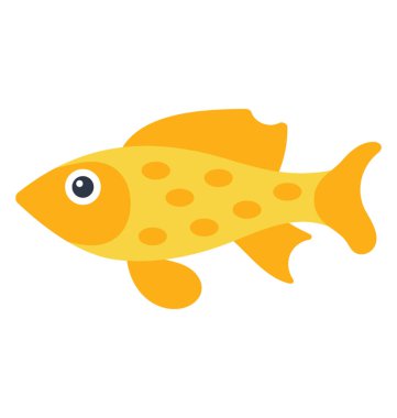 Şirin turuncu sarı orta boy balık genellikle akvaryumları küçük havuzlar, Japon balığı tuttu 