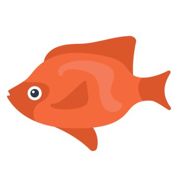 Tatlı su Miki Fare platy balık bir basit düz vektör simgesi 