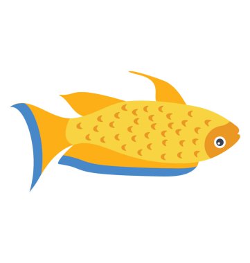 Loş desen sarı koi balık resmeden bir sarı renk ince balıkla 