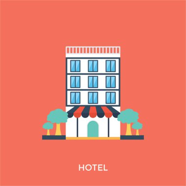 Çok uzun ve güzel otel konsepti veren lüks bir konumda bina depolanan 