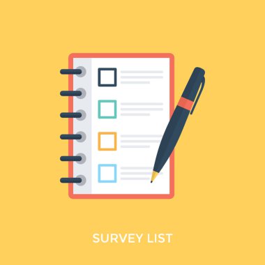 Kalem, sipariş yönetimi veya anket listesi kavramı ile bir denetim listesi