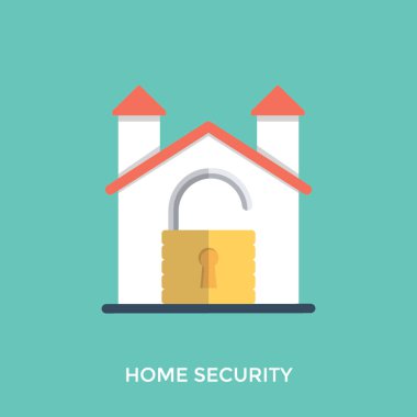 Bir asma kilit ev, ev güvenlik içinde
