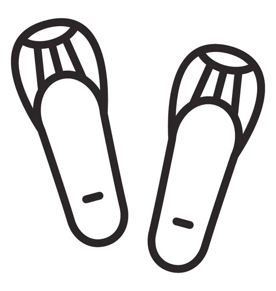 Lässiges Und Bequemes Schuhwerk Das Hausschuhe Symbolisiert — Stockvektor
