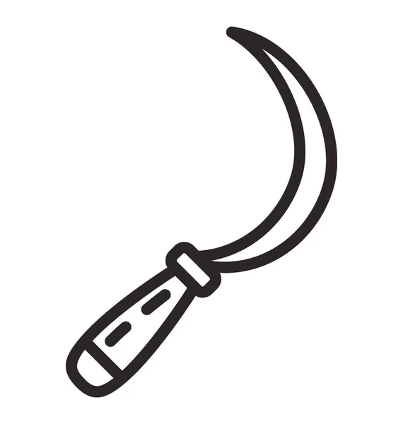 鎌を象徴する園芸目的のため手持ちのツール — ストックベクタ