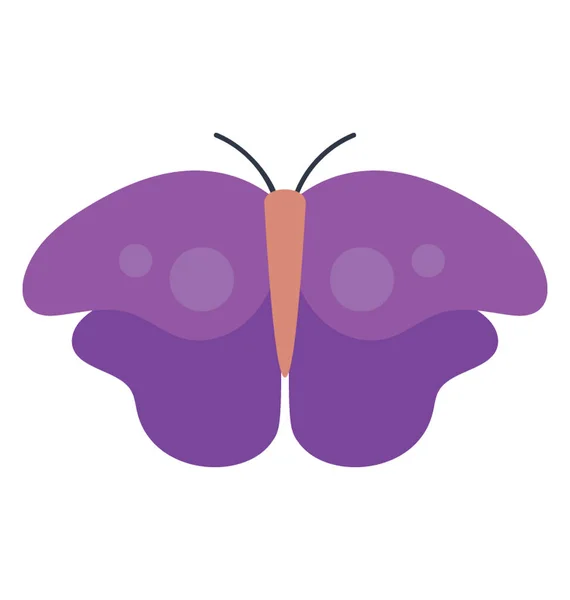 Schönes Kleines Insekt Mit Überlappenden Flügeln Symbol Des Monarchfalters — Stockvektor