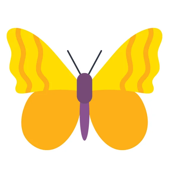 Kliparty Hmyzu Oranžovým Vzorem Linek Tato Ikona Označující Motýl Oranžový — Stockový vektor