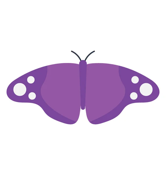 Pequeño Insecto Lindo Dibujado Para Ofrecer Polilla Erbid Mariposa Icono — Vector de stock