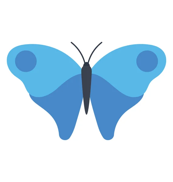 Kleiner Schmetterling Mit Flecken Auf Den Flügeln Symbol Für Rinder — Stockvektor
