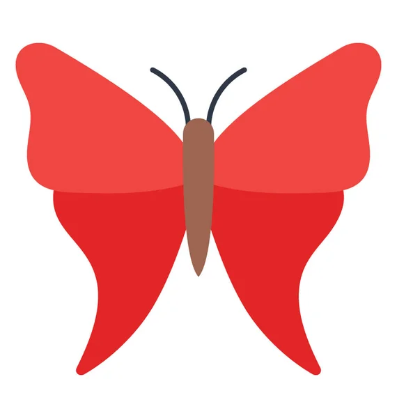 Una Mariposa Con Alas Florales Como Pájaro Icono Mariposa Ala — Vector de stock