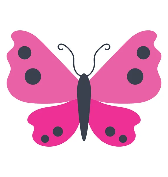 Una Mariposa Con Total Puntos Números Icono Que Denota Seis — Vector de stock
