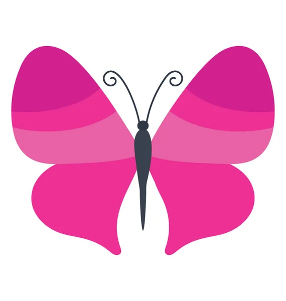 Aquí Hay Breve Icono Rara Especie Mariposa Lethe Vindhya — Vector de stock