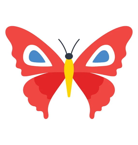 Estructura Lindo Diseño Mariposa Con Algunos Patrones Las Alas Superiores — Vector de stock