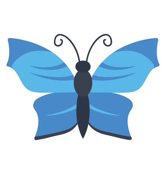 Una Mariposa Con Alas Florales Como Pájaro Icono Mariposa Ala — Vector de stock