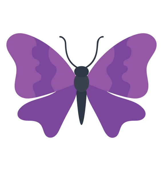 Icono Diseñado Con Diseño Autoimpreso Mariposa Esta Mariposa Rayas Pelo — Vector de stock