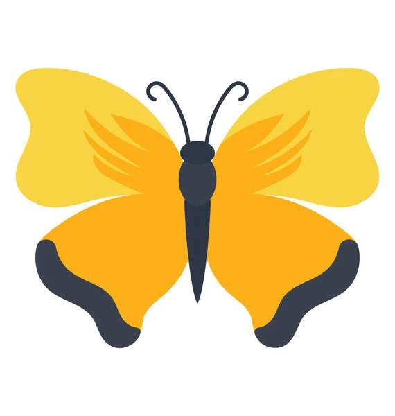 Icono Que Muestra Diseño Mariposa Con Manchas Negras Este Icono — Vector de stock