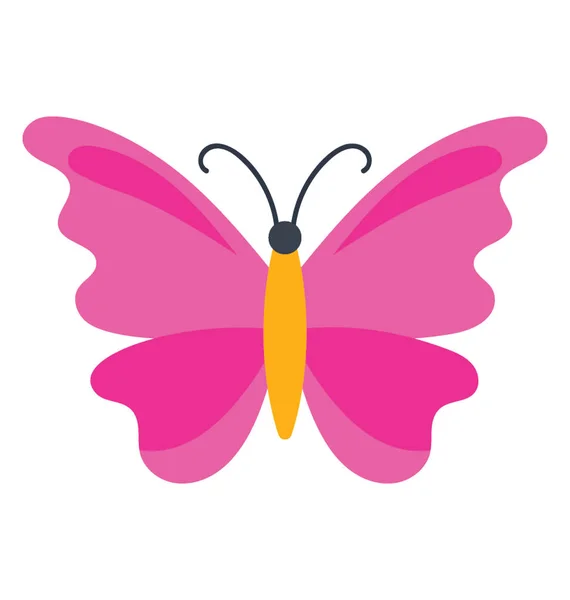 Motyl Skrzydłami Dokonywanie Kształt Zygzak Ikona Dla Zygzaka Skrzydła Motyla — Wektor stockowy
