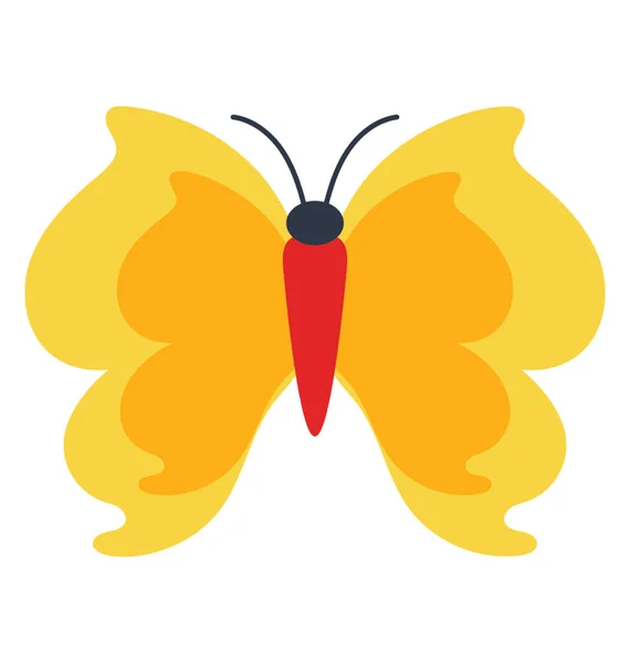 Eine Ikone Der Flirten Wie Flammen Design Für Schmetterlingsikonen Verwendet — Stockvektor