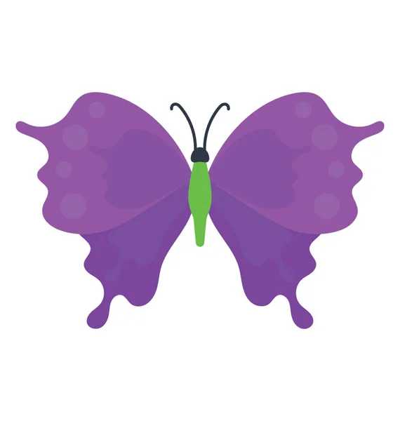 Ikona Motýla Cutely Vytvořili Představující Druhů Motýlů Otakárek — Stockový vektor