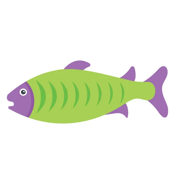 Jednoduchý Plochý Vektorový Obrázek Ikony Společné Ryb — Stockový vektor