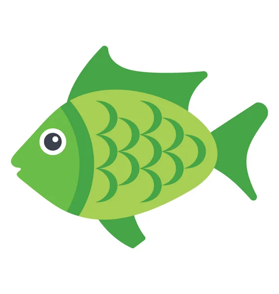 緑の色の魚はマヒマヒ魚調理にも使用を特徴付けるイルカ家族に属しています — ストックベクタ
