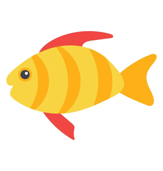 Roztomilá Malá Velikost Ryb Obvykle Chované Akváriích Malých Rybníky Malé — Stockový vektor