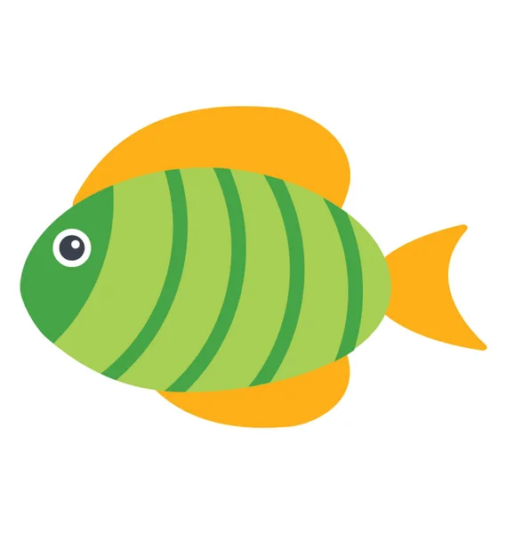 Ett Randigt Mönster Tecknad Fisk Visar Idé Akvarium Och Sällskapsdjur — Stock vektor