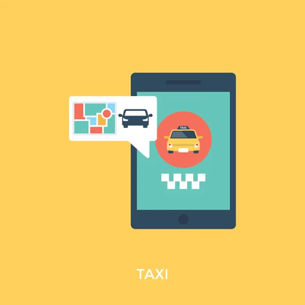 Οθόνη Προβολή Αυτοκινήτων Μίσθωση Διαδικασία Μέσω Ταξί Γραφικό Ένα Smartphone — Διανυσματικό Αρχείο
