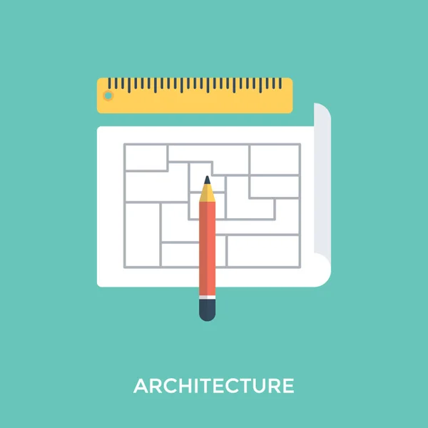 Технический Чертеж Архитектурный План Чертеж — стоковый вектор