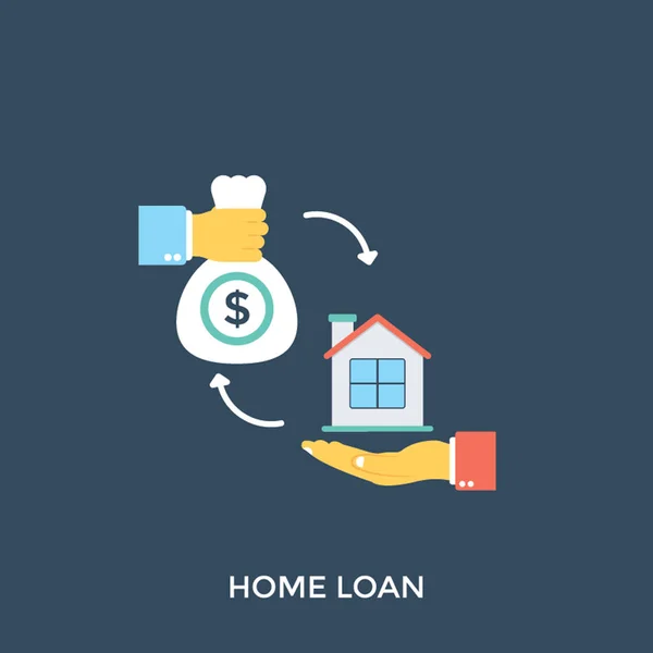 Mão Segurando Casa Trocando Com Saco Dinheiro Empréstimo Casa —  Vetores de Stock