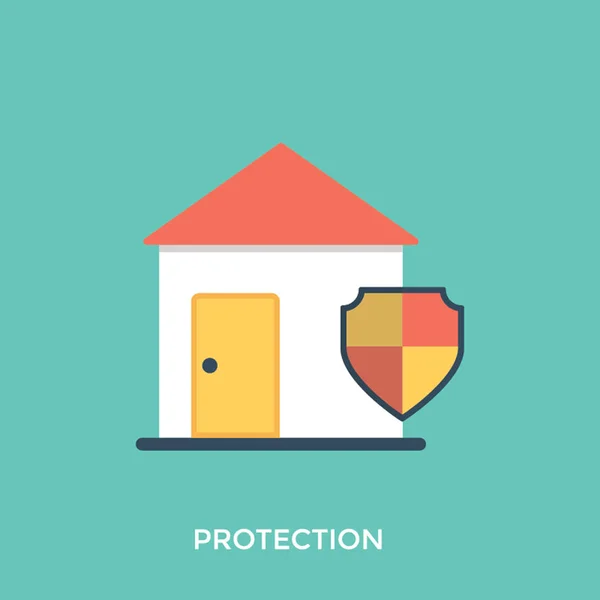 Diseño Icono Casa Con Escudo Seguridad Seguridad Hogar — Vector de stock