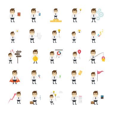 Office illüstrasyonlar Pack Icons Set