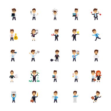 İş karakter simgeler koleksiyonu 