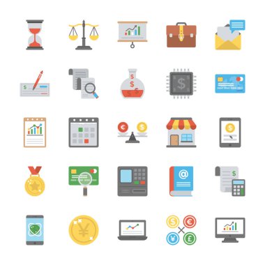 Başlangıç ve yeni iş düz vektör simgeler