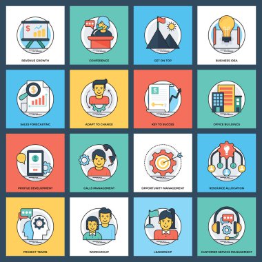 İş düz vektörel çizimler simgesi