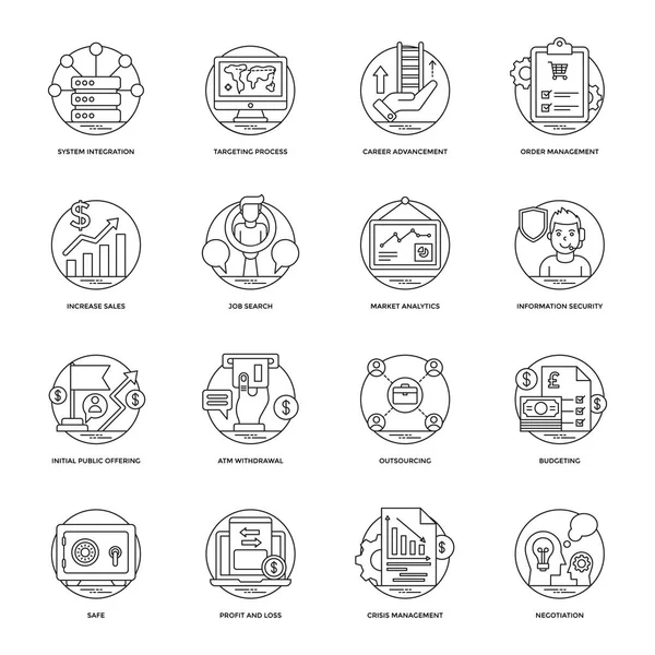 İş yaratıcı çizgi vektör simgeler