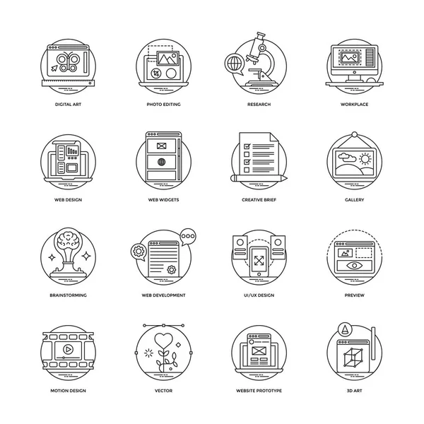 Web ve mobil geliştirme simgeler koleksiyonu