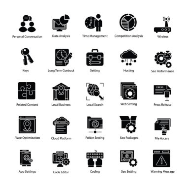 Arama motoru ve optimizasyon üretken simgeler