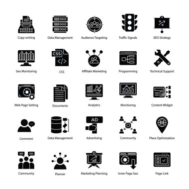 Arama motoru ve optimizasyon yenilikçi simgeler