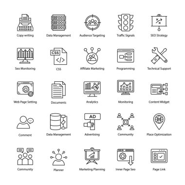 Arama motoru ve optimizasyon yenilikçi simgeler