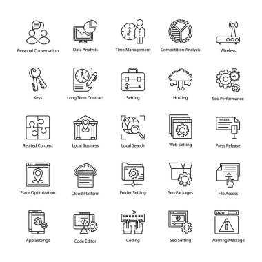 Arama motoru ve optimizasyon üretken simgeler