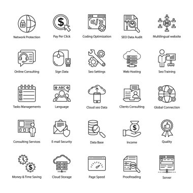 Arama motoru ve en iyi duruma getirme ana simgeleri