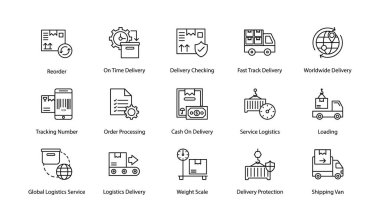 Hippi lojistik teslimat simgeler