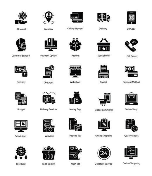 Çekici alışveriş ve ticaret simgeler